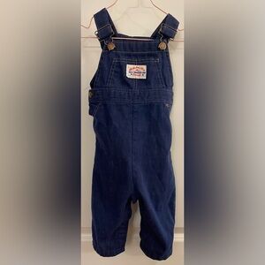 Health-Tex Overalls Size 24 Mos Blue Chambray All-American Adjustable Vintage